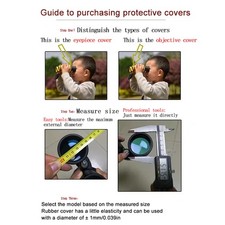 Binoculars Protective Rubber Objective Lens Caps Binocular Eyepiece Lens Cover