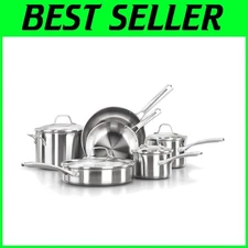 Calphalon 10-Piece Stainless Steel Cookware Set