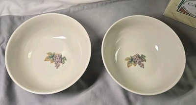 2 Noritake Casual Stone NAPA VINES Small Serving Bowls 7.5'' x 3'' Vineyard 