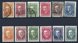 Albania 1925 1927 used and unused with fold BM175