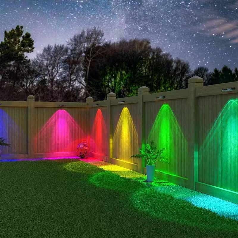 1-8PK LED Solar Power Fence Lights Deck Door Wall Stair Step Outdoor Garden Lamp