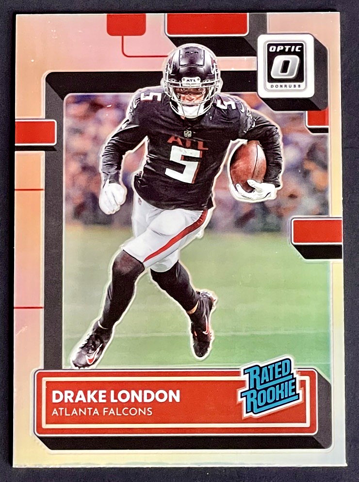 2022 Donruss Optic Drake London Rated Rookie Holo Prizm RC #207 Falcons