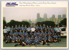 Philadelphia Police & Inline Skate Town Watch Patrol Volunteers Postcard UNP 4x6