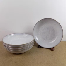 5 Denby Halo Speckled 8.5" Individual Soup or Pasta Bowls VGC England