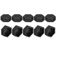 10Pcs Hex Nut Cover M8x14x7mm Plastic Nut Protection Cap Black