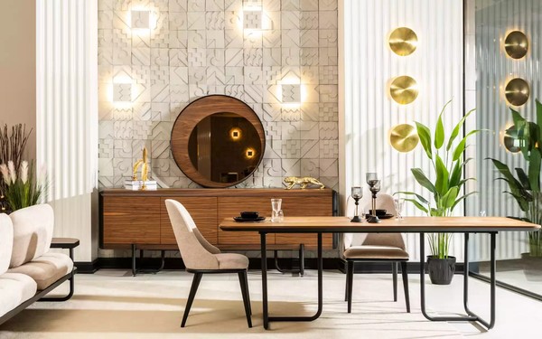 Esstisch 4X StüHle Esszimmer Set Essgruppe Modern Sideboard Garnitur-image
