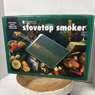 Camerons Large Stovetop Smoker -11x15x3.5  Stainless Steel BBQ  Box Camping