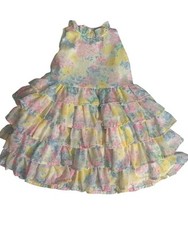 Janie and Jack Whimsical Fairy Pastel Floral Tulle Ruffle Party Dress 18-24 mo