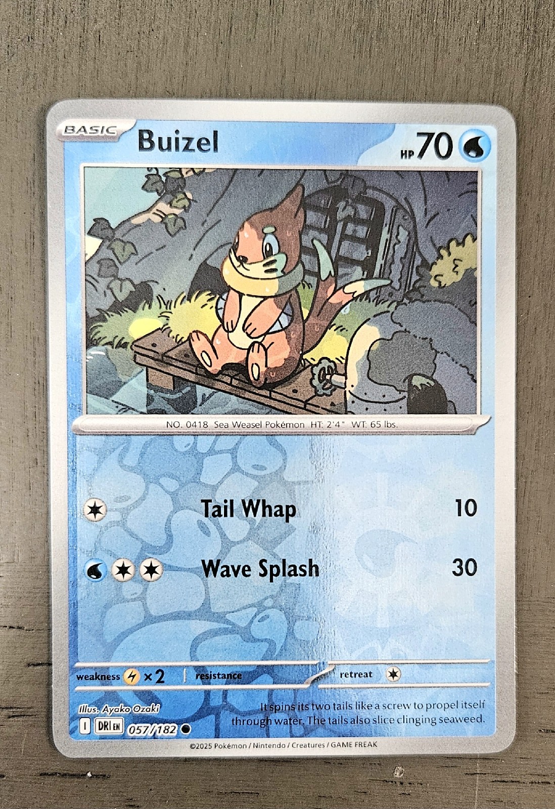 Buizel SV10: Destined Rivals Pokémon 57/182 Reverse Holo NM+