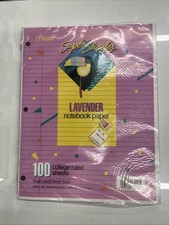 Vintage 80s Mead Super Shades Lavender Notebook Paper Pack Super Shades