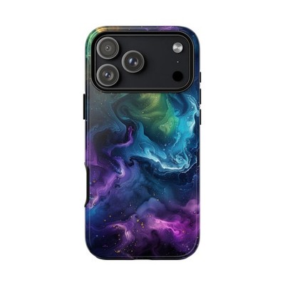 For iPhone/Galaxy/Pixel | Phone Ink Case - Hydro Dip Blue Green Fluid Wave