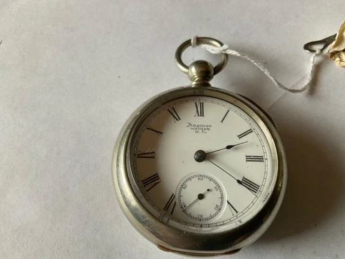 Waltham Broadway model 83  7J 18s Key Wind  pocket watch silveroid case