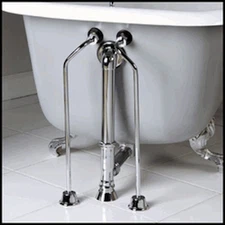 PLUMBING PAIR WATER SUPPLY LINES FOR CLAWFOOT BATH TUB ON LEGS  NICE QUALITY