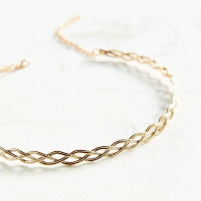 Urban Outfitter Women's Wire Tattoo Choker Necklace NWT 40 Gold