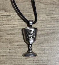 Wicca Pentacle & Chalice Pendant Well Being Wiccan Pagan