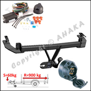 Gancio traino fisso kit elettrico 7poli per VW AMAROK 2010