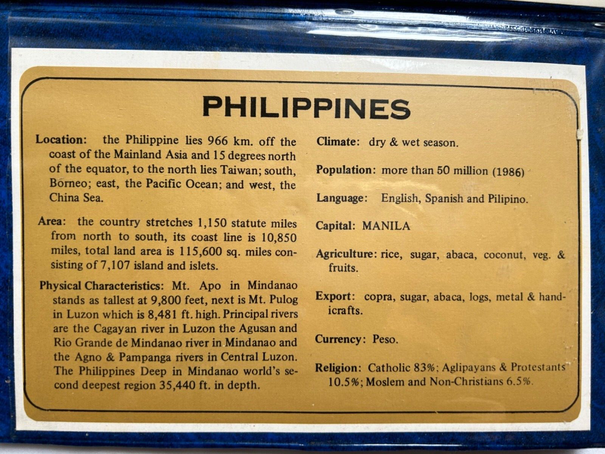 Philippines Pearl of the Orient Seas 10 Coins Portfolio Album