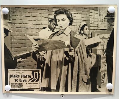 ORIGINAL LOBBY CARDS - MAKE HASTE TO LIVE - 1954 - set of 8 -  Dorothy McGuir...