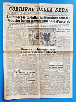 CORRIERE DELLA SERA 20 JULY 1955 GENEVA CONFERENCE - MARY PICKFORD