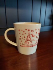 Image of Royal Doulton Ellen Degeneres Holiday Mugs White Porcelain Peace Laugh Joy