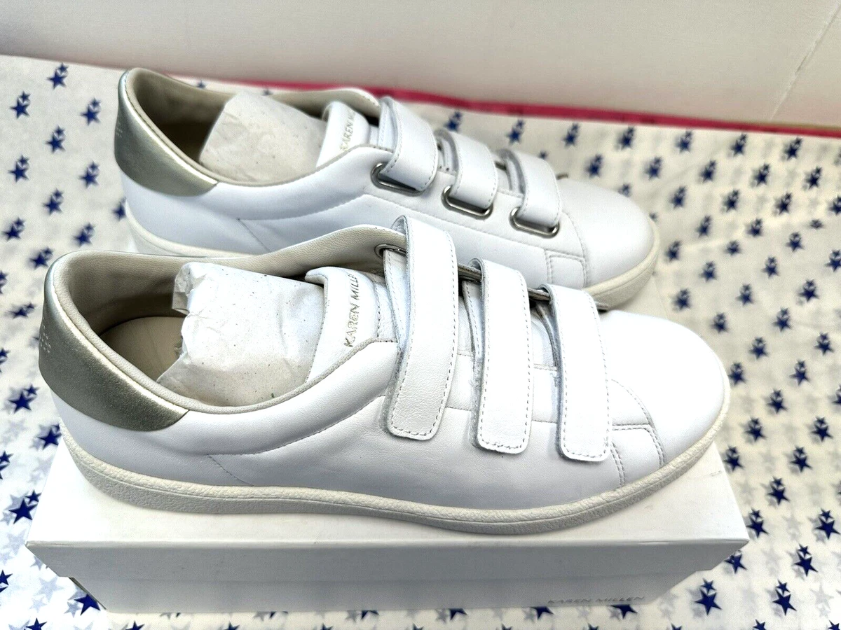 NEW Karen Millen UK8 Eur41 white gold nubuck leather Frida