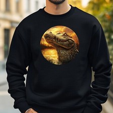 Crocodile Portrait Sweatshirt Cosy and Perfect for Any Occasion S to 4XL