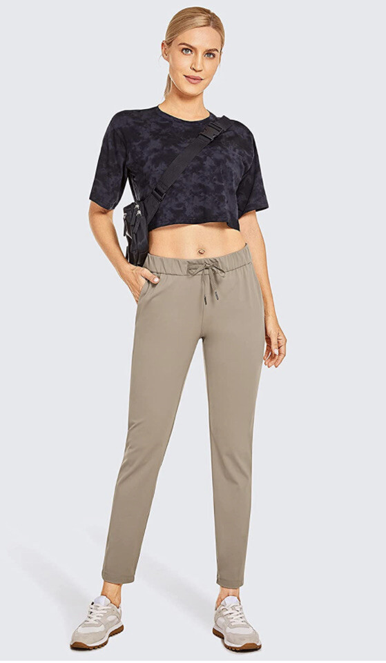 Pantalones deportivos de viaje informales para mujer, elásticos Talla M(8/10)