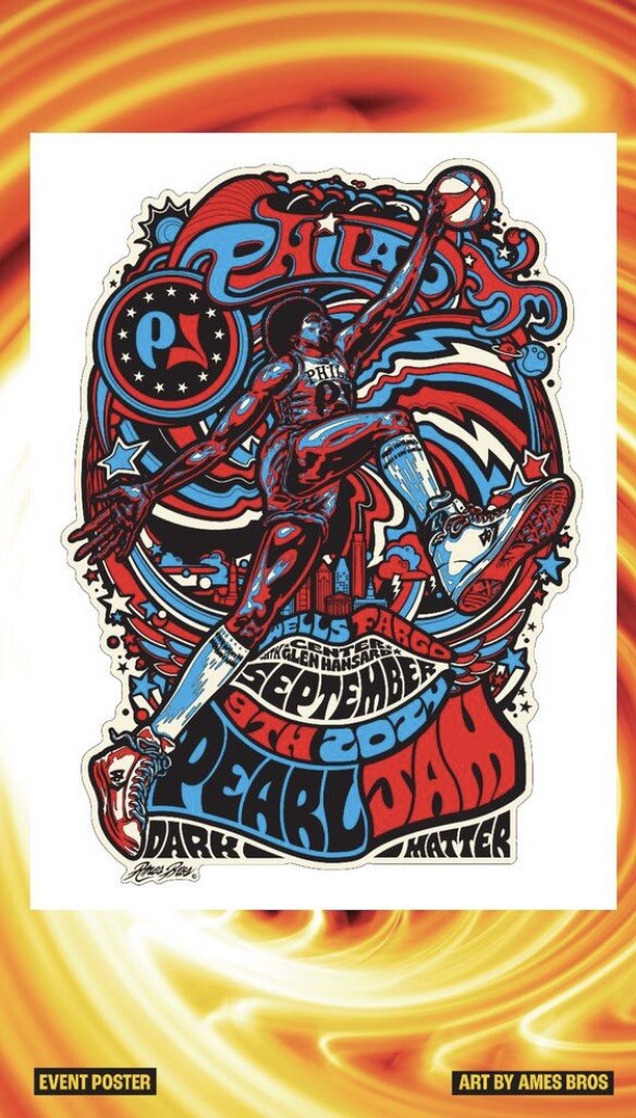 Pearl Jam Philadelphia Exclusive Poster 9/9/2024 IN HAND Dark