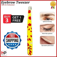 Professional Stainless Steel Precision Tweezers Set For Eyebrows Trimmers