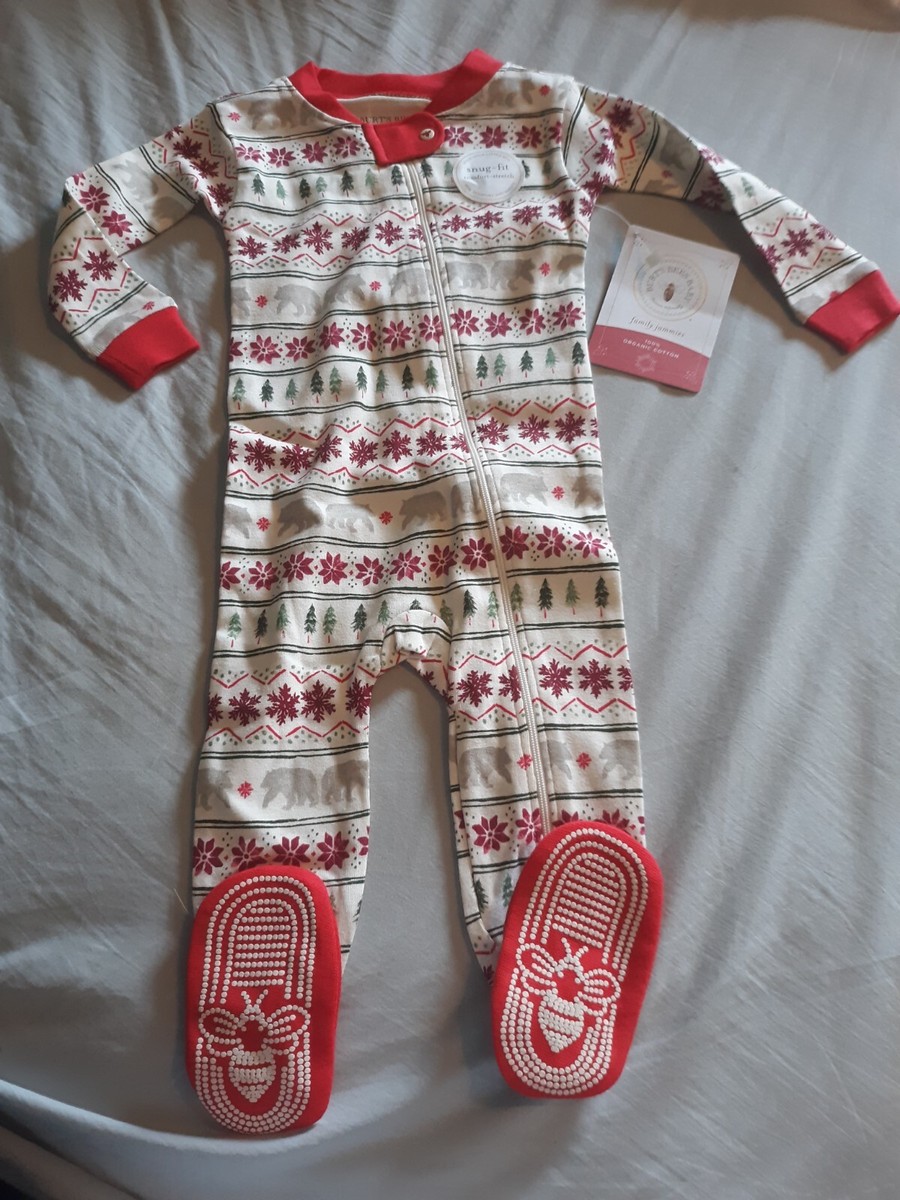 Baby Burts Bees Christmas Pjs Hot Chocolate Organic Cotton