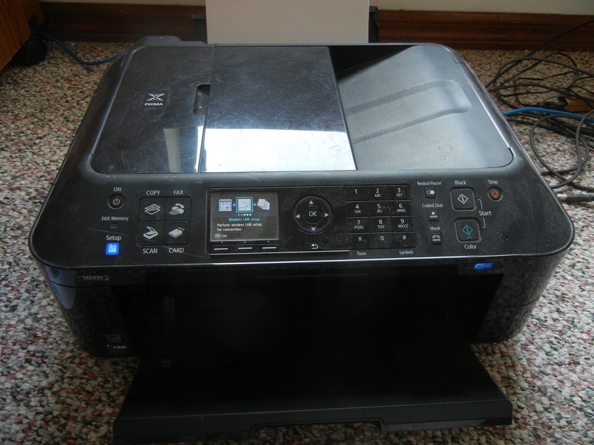 Canon PIXMA MX420 All-In-One Inkjet Printer see test page photo for  problem
