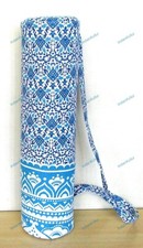 Indian Mandala Blue Yoga Mat Hippie Carrier Gym Bag With Shoulder Strap
