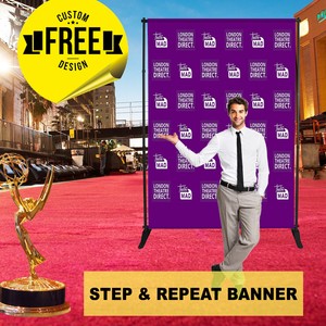 7 X 4 Step And Repeat Vinyl Banner Photo Booth Backdrop For Red Carpet Home Ebay