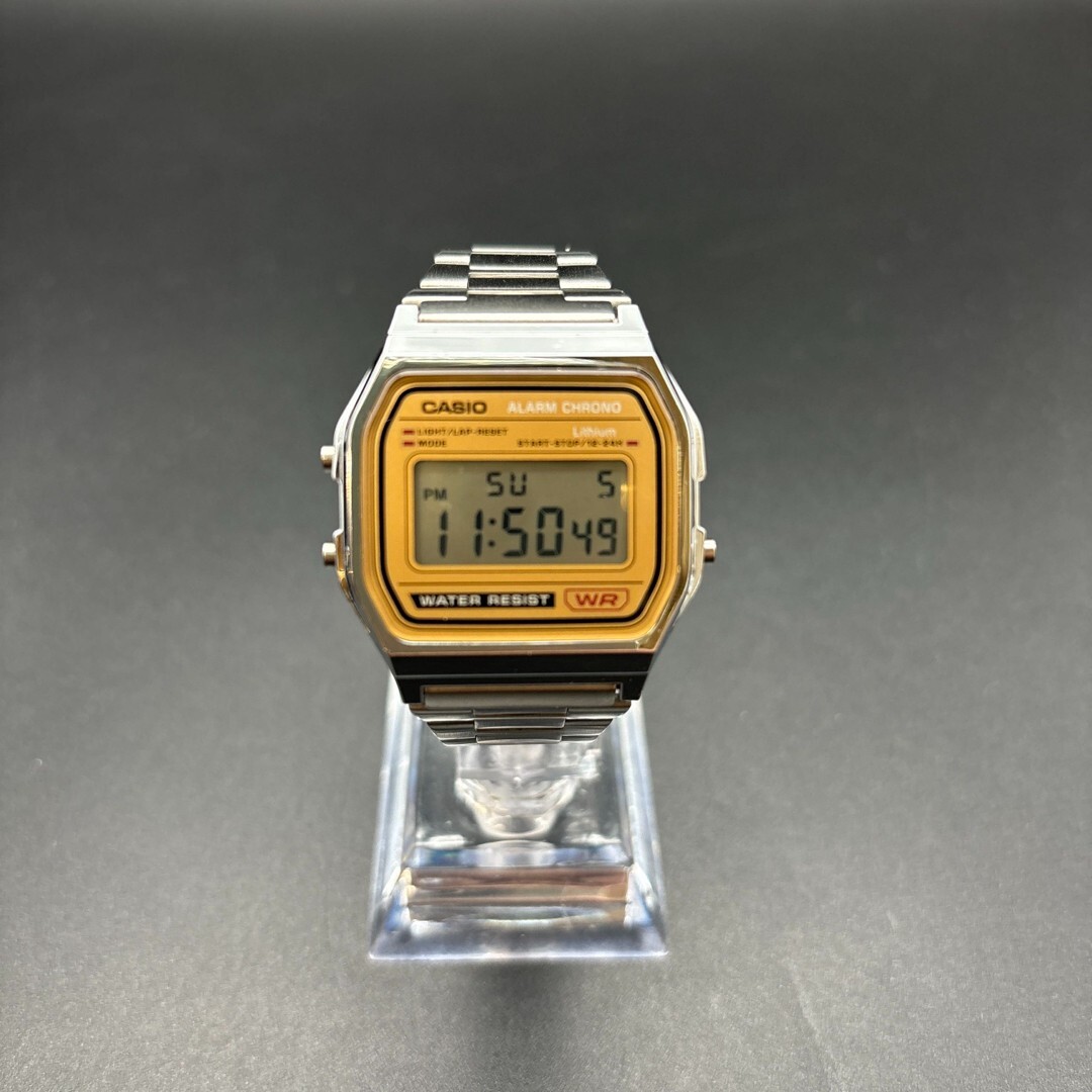 Vintage Casio Alarm Chrono Watch 593 A158WE With Light For Night