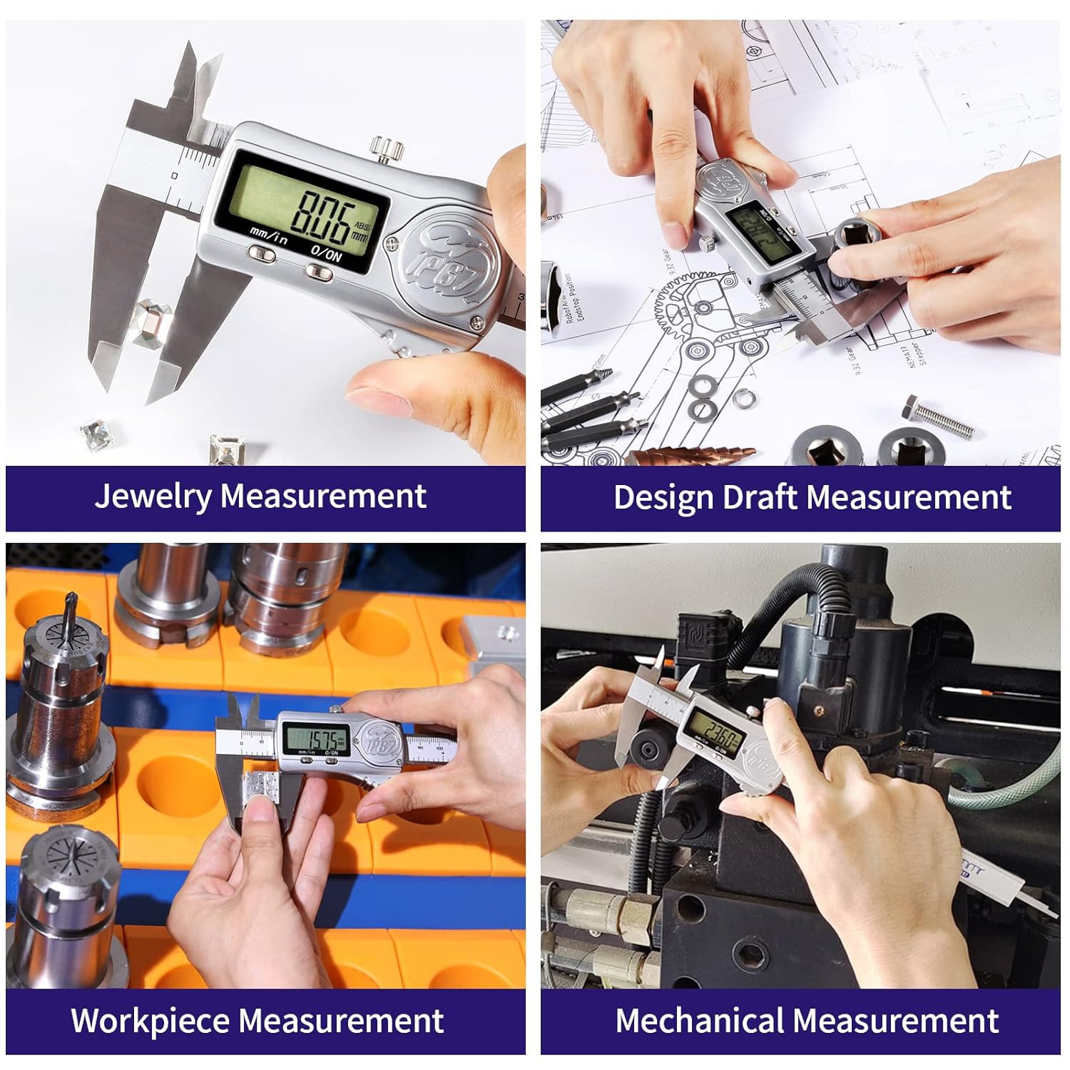 IP67 Waterproof Electronic Vernier Digital Caliper Measuring Tool ...