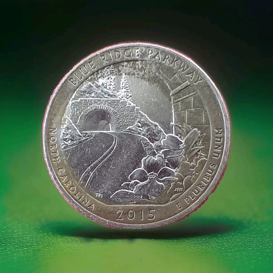2015 D  Washington Blue Ridge Parkway Quarter Rev.  Missing Clad Layer VR Coin. - Image 3 of 4