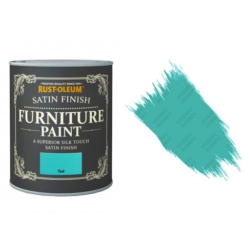 RustOleum Teal Satin Chalky Chalk Furniture Paint Vintage Shabby Chic