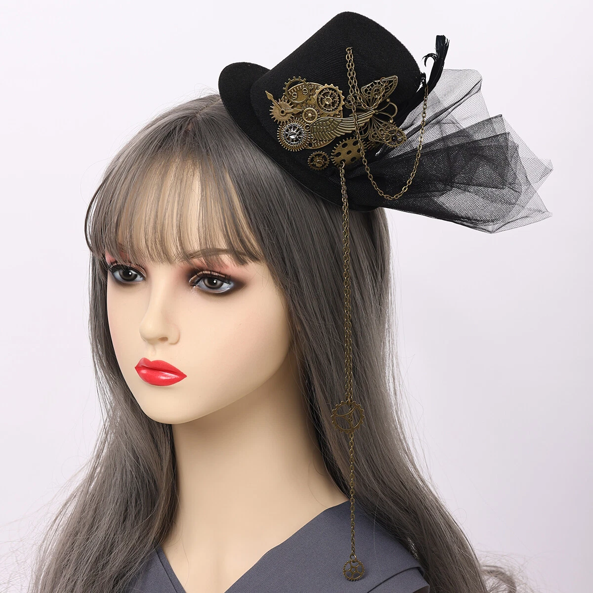 Image of Butterfly clips under a beanie short hair