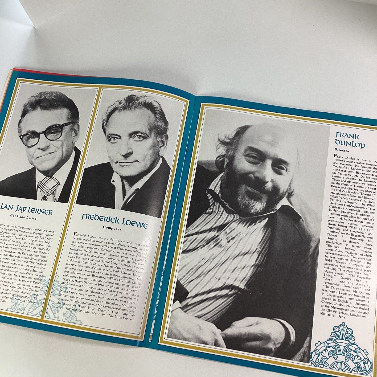 Camelot 1981 Broadway Souvenir Program Richard Harris Dickinson Muenz