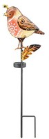 Garden Decor Outdoor Stake Solar Light Glass Metal Decoration Rustic Cute Quail on sale Garden Decor Outdoor Stake Solar Light Glass Metal Decoration Rustic Cute Quail on sale