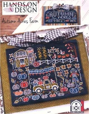 Hands On Design AUTUMN ACRES FARM 2 Cross Stitch Charts Only  barn / pumpkins