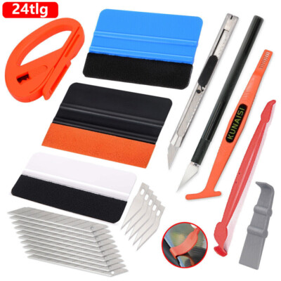 Auto Folie Set Folienschaber Folienschneider Rakel Filzrakel für Car Wrapping DE