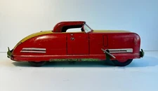 Wyandotte Toys Pressed Steel Red & Yellow Wind Up Sportsman Convertible WY-651