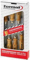 Format Schraubendrehersatz 6 Teilig Holzh. Pz