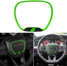 Auovo Steering Wheel Trim Cover for Dodge Charger Challenger 2015-2023 Green