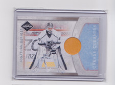 2011-12 PANINI LIMITED CREASE CLEANERS JERSEY /99 JONATHAN BERNIER #13 L.A KINGS