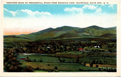 Northern Peaks of Presidential Range Whitefield White Mountains NH 1920 Postcard