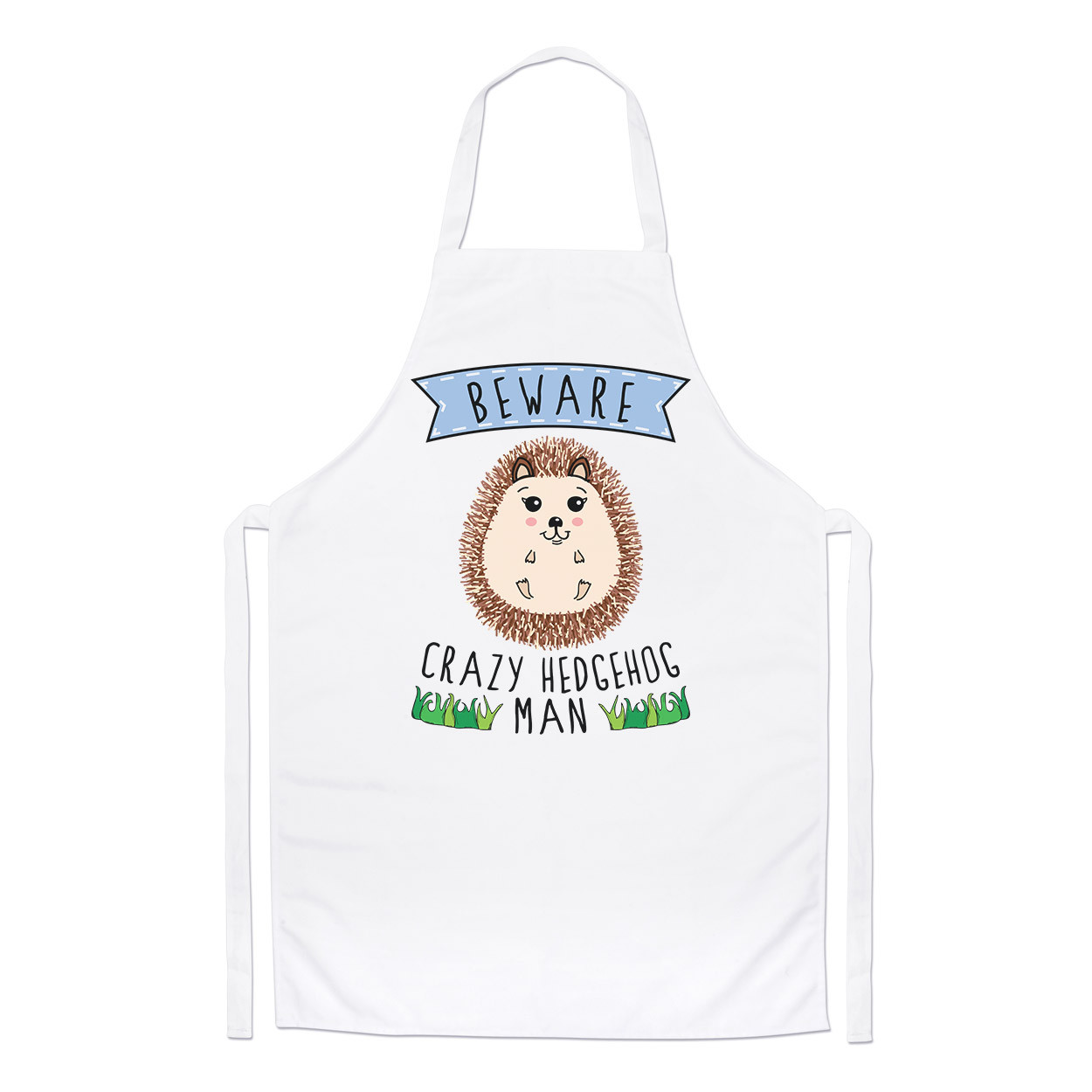 Beware Crazy Hedgehog Man Chefs Apron - Funny Animal