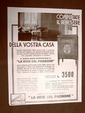 Pubblicità dei primi del '900 Radio - grammofono 70 La Voce del Padrone
