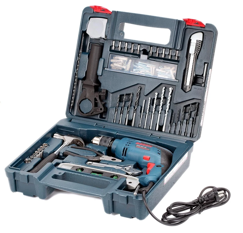 Bosch GSB 600 RE 13mm 600 Watt Corded Smart Drill Kit (Silver) - Image 2 of 4